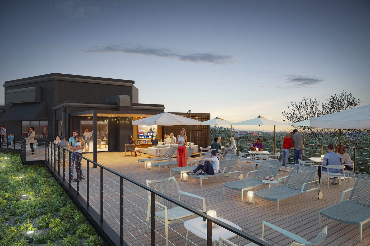 1500 Arlington rooftop terrace rendering