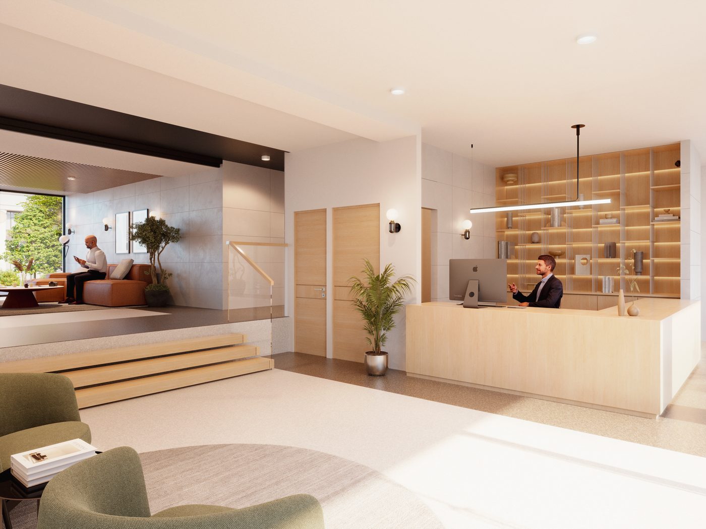 Claridge House lobby rendering