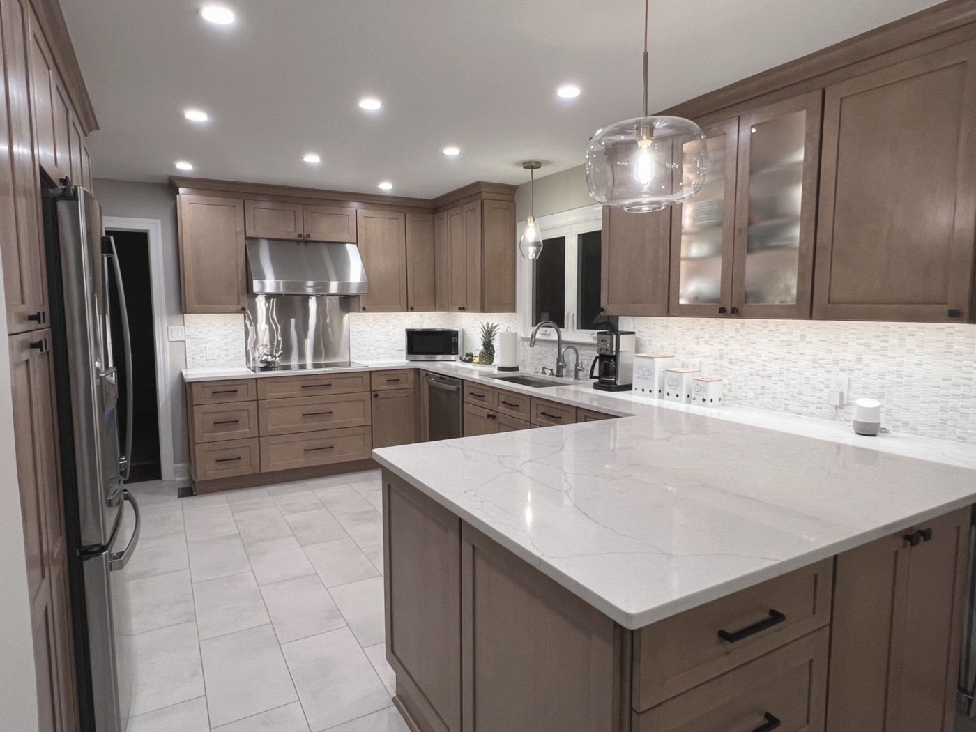 Renovated kitchen with island